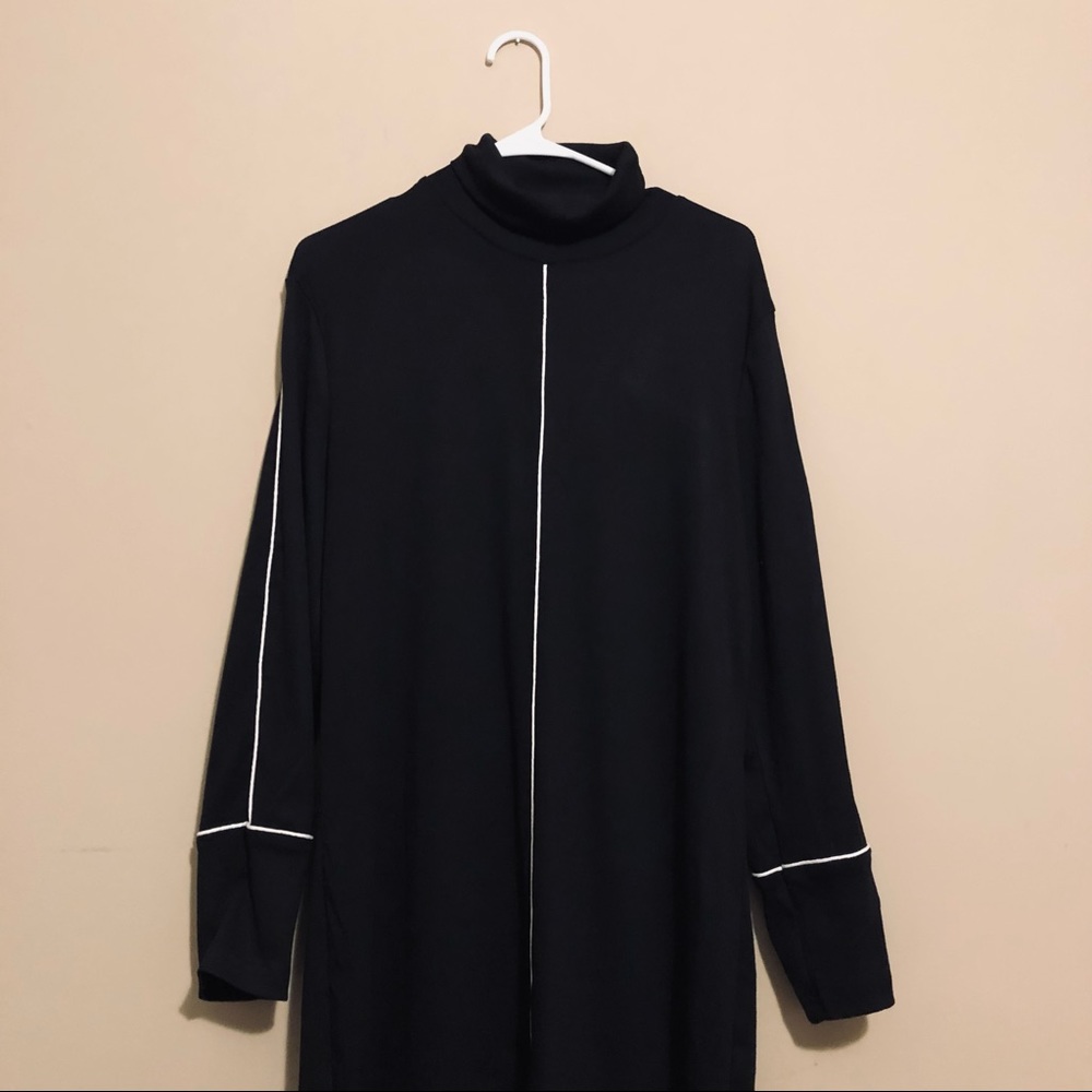 SHEIN Long Sleeve Maxi Dress Black White Size 2XL